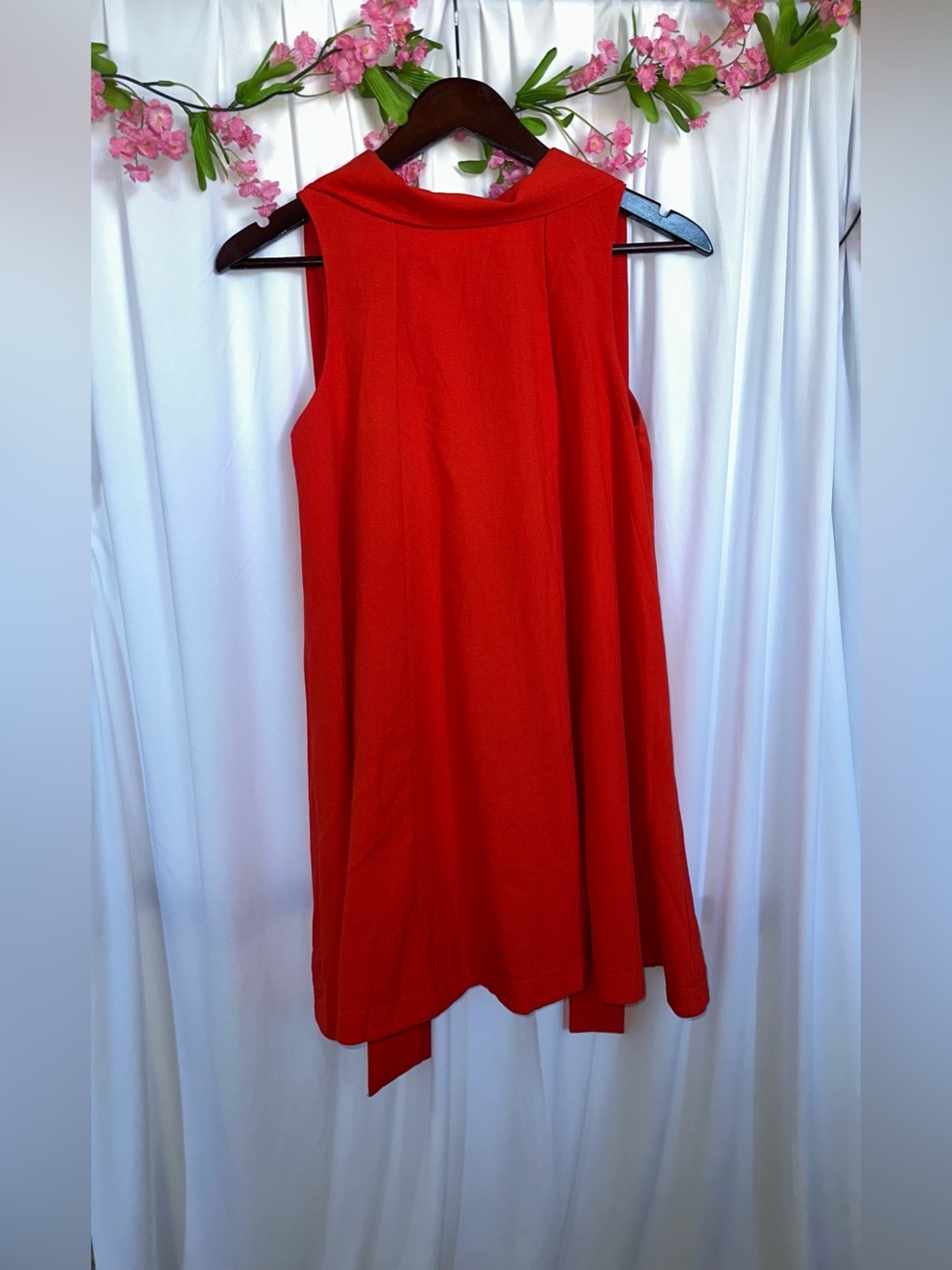 Red Sleeveless A-Line Women's Dress